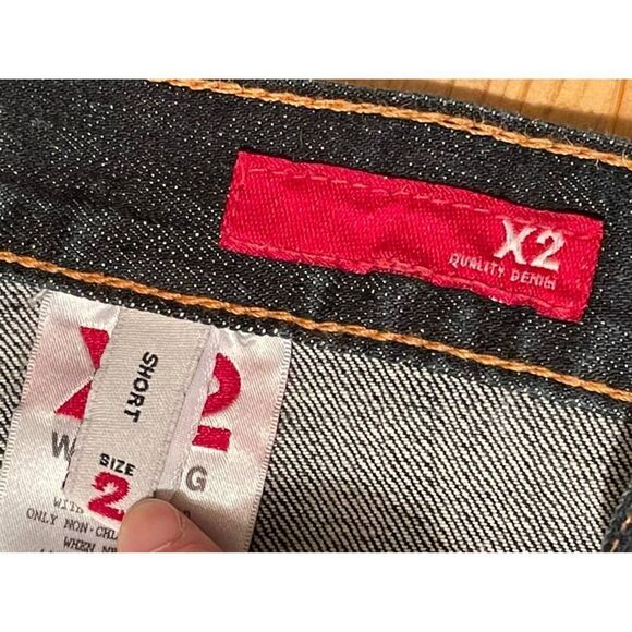 X2 Boot Cut Jeans Womens sz 2S low rise dark wash denim y2k retro - Picture 7 of 12